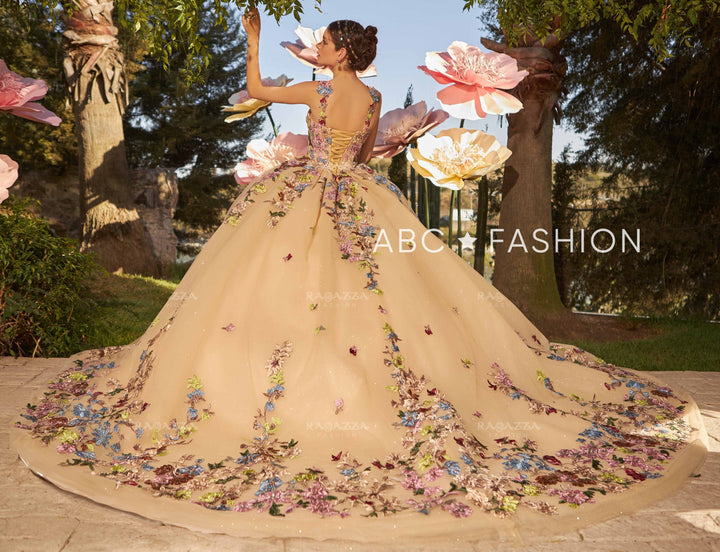 Floral Embroidered Quinceanera Dress by Ragazza EV37-637