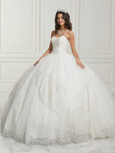 Floral Glitter Quinceanera Dress by House of Wu 26985