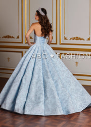 Floral Lace Strapless Quinceanera Dress by House of Wu 26932-Quinceanera Dresses-ABC Fashion