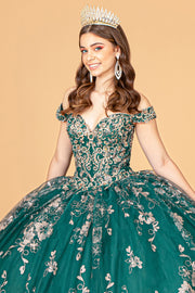 Floral Off Shoulder Ball Gown by Elizabeth K GL3074