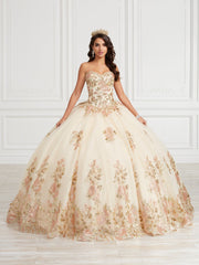Floral Sequin Quinceanera Dress by House of Wu 26976