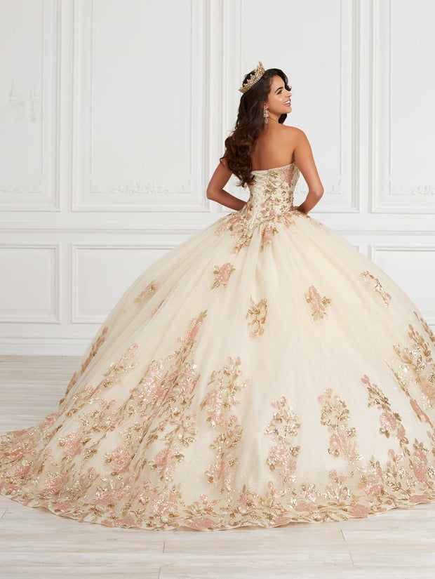 Floral Sequin Quinceanera Dress by House of Wu 26976