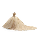 Flutter Sleeve Quinceanera Dress by Ragazza DV73-573