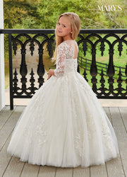 Girls 3/4 Sleeve Gown by Mary's Bridal MB9106