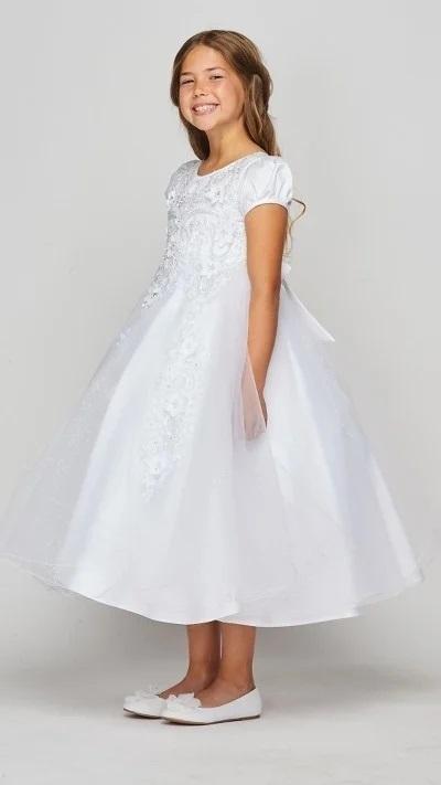 Girls 3D Applique Short Sleeve Dress by Cinderella Couture 2012
