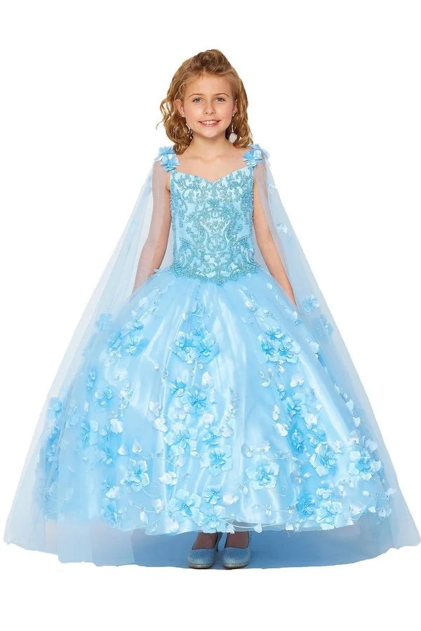 Frozen Princess Elsa dress with cape Dress Birthday Girl Costume Dress –  ilovethedress