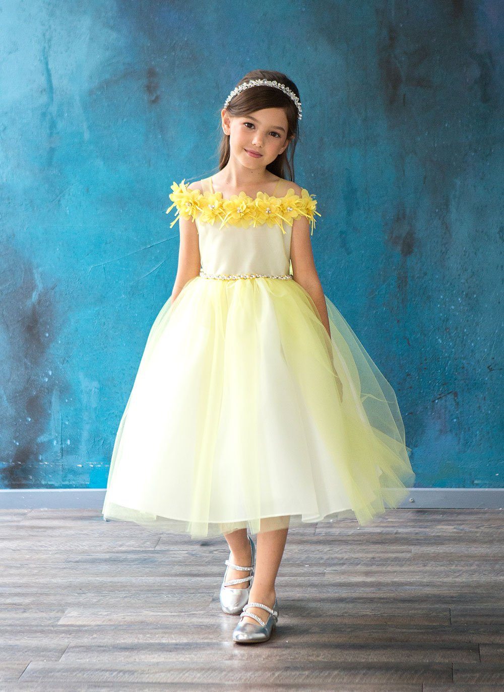 Cold shoulder flower girl dress shop