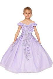 Girls 3D Floral Glitter Gown by Cinderella Couture 8020