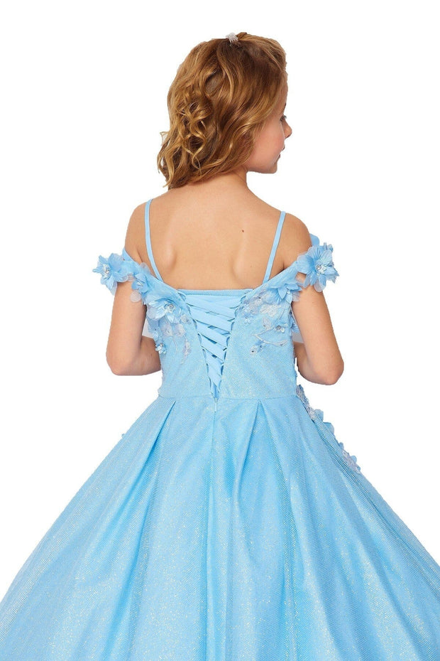 Girls 3D Floral Glitter Gown by Cinderella Couture 8020