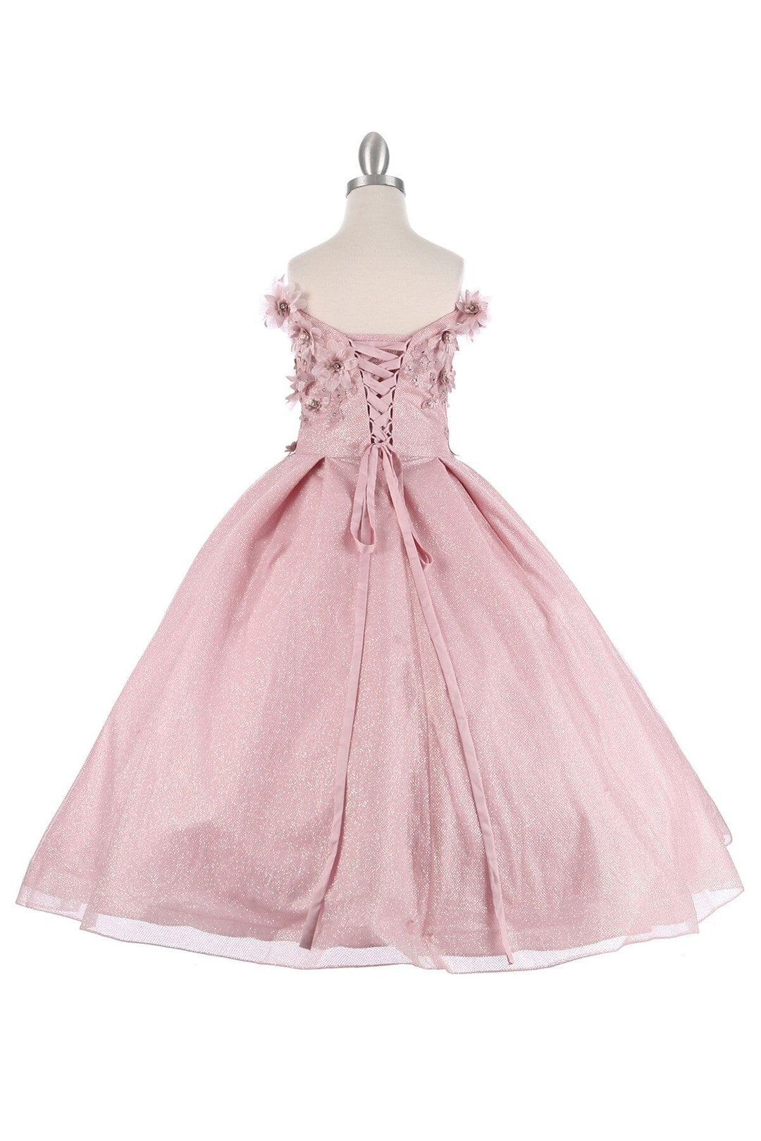 Girls 3D Floral Glitter Gown by Cinderella Couture 8020