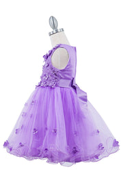 Girls 3D Floral Short Sleeveless Dress by Cinderella Couture 9219