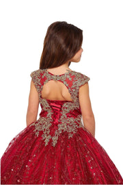 Girls Applique Glitter Gown by Cinderella Couture 8024