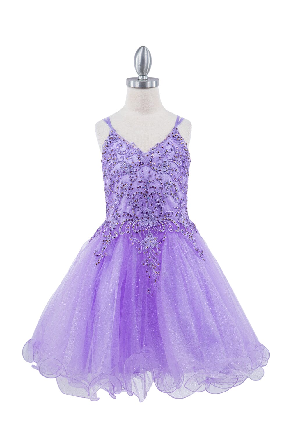 Girls Applique Short Sleeveless Dress by Cinderella Couture 5125