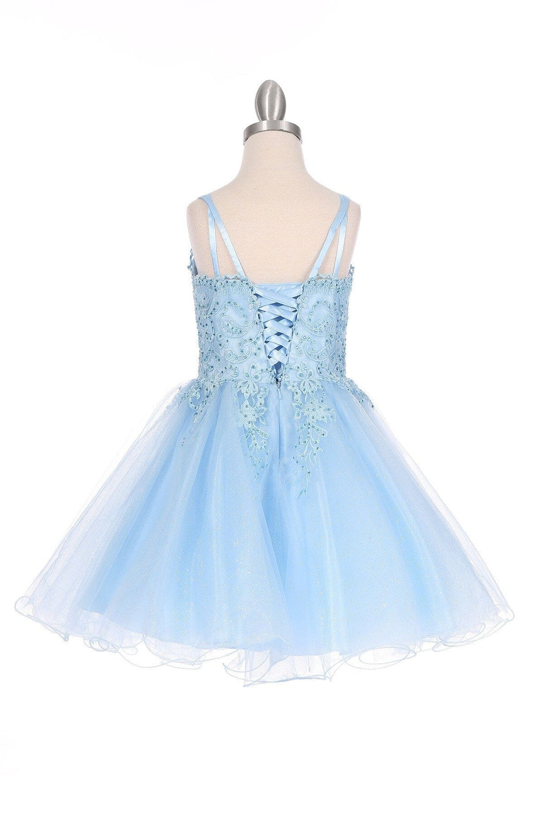 Girls Applique Short Sleeveless Dress by Cinderella Couture 5125