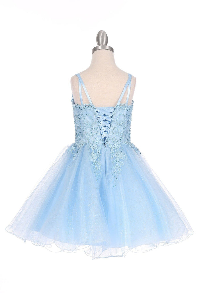 Girls Applique Short Sleeveless Dress by Cinderella Couture 5125