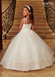 Girls Applique Sleeveless Gown by Mary's Bridal MB9091