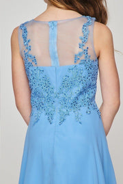 Girls Applique Tea Length Dress by Cinderella Couture 5089