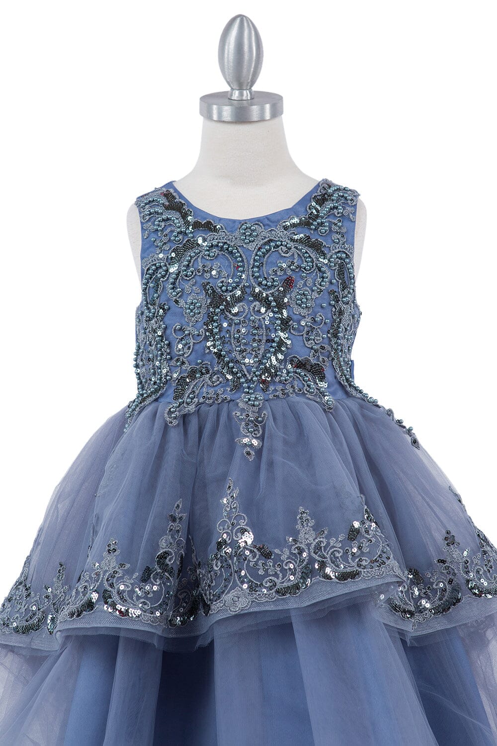 Girls Beaded Short Sleeveless Dress by Cinderella Couture 9132