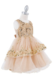 Girls Beaded Short Sleeveless Dress by Cinderella Couture 9132