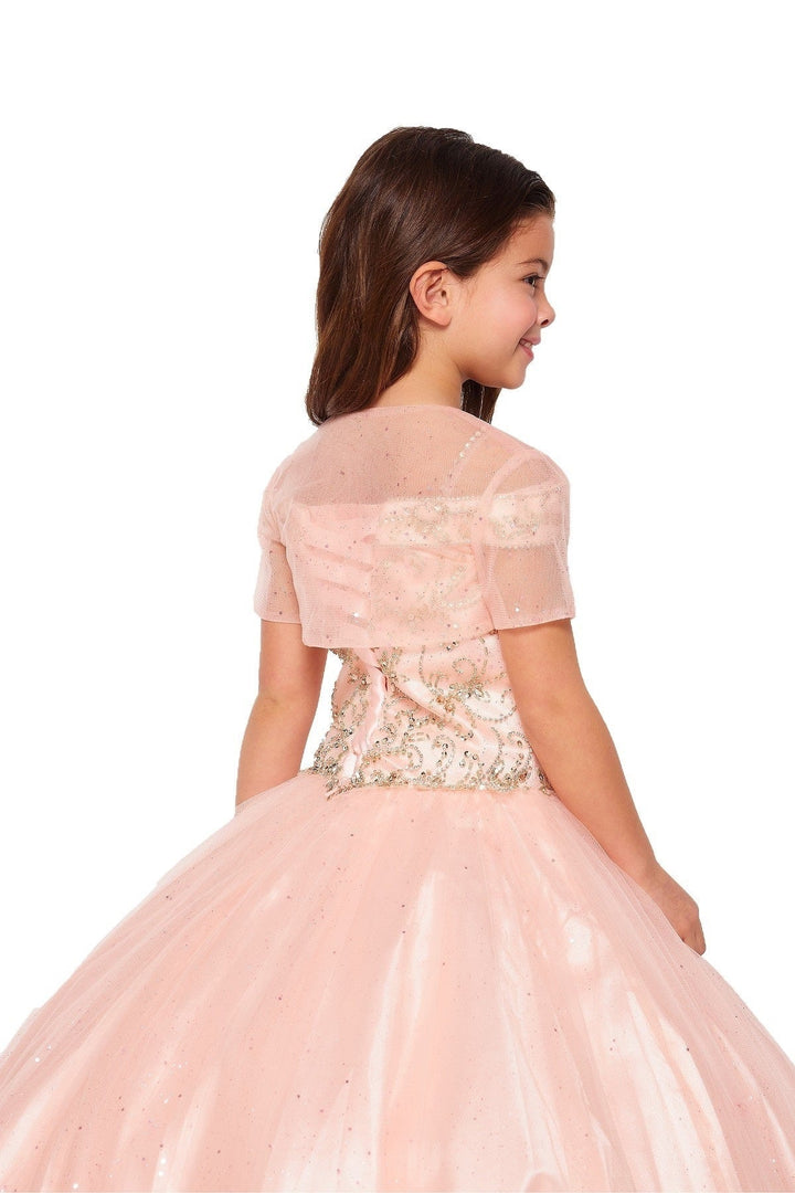 Girls Cold Shoulder Ball Gown by Cinderella Couture 8017