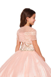 Girls Cold Shoulder Ball Gown by Cinderella Couture 8017 - Outlet
