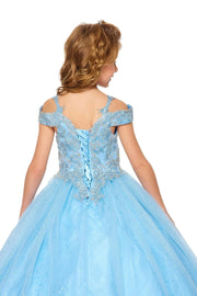 Girls Cold Shoulder Ball Gown by Cinderella Couture 8028