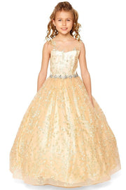Girls Floral Embroidered Gown by Cinderella Couture 5109