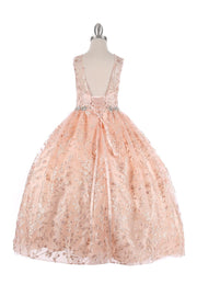 Girls Floral Embroidered Gown by Cinderella Couture 5109 - Outlet