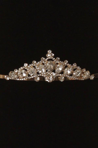 Girls Large Rhinestone Tiara Crown with Comb