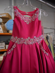 Girls Long Beaded Mikado Dress by Tiffany Princess 13485