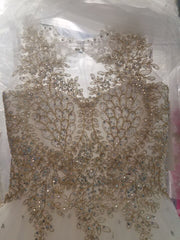 Girls Long Lace Applique Dress by Tiffany Princess 13523
