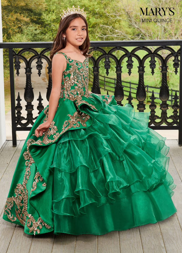 Girls Ruffled Organza Gown by Mary's Bridal MQ4030 – ABC Fashion