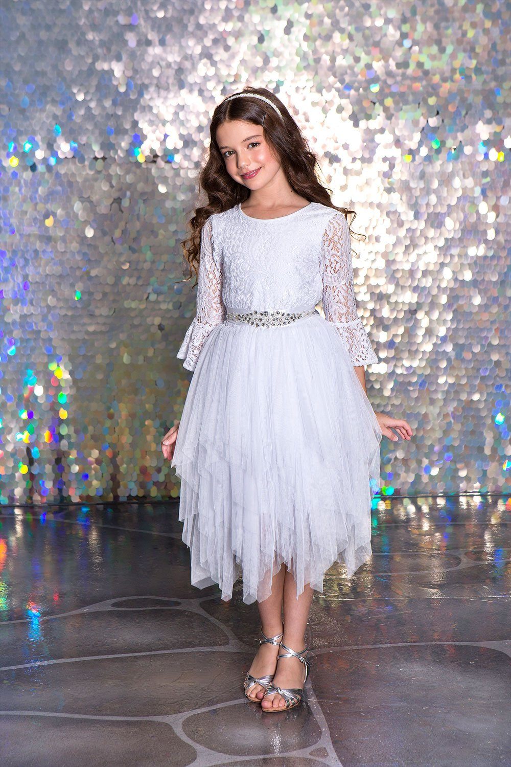 white short tutu dress Star Power Tulle Train Mini Dress White