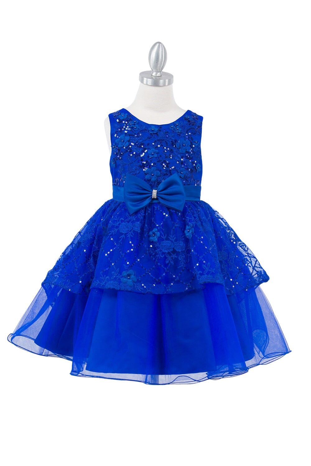 Girls Short Sequin Applique Dress by Cinderella Couture 9131