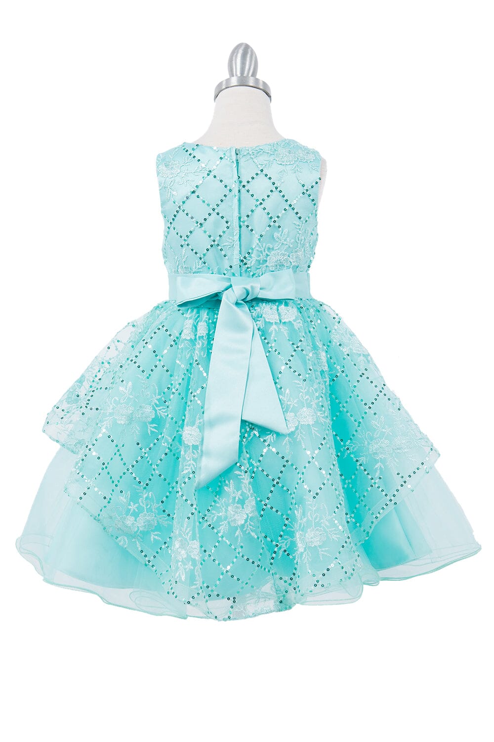 Girls Short Sequin Applique Dress by Cinderella Couture 9131
