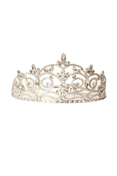 Girls Silver Floral Tiara with Comb