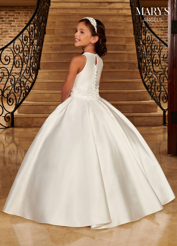 Girls Sleeveless Mikado Gown by Mary's Bridal MB9087