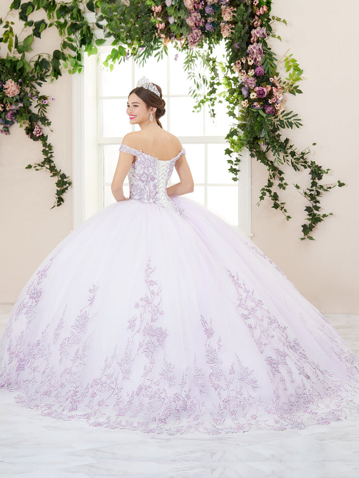 Glitter Applique Sweetheart Quinceanera Dress by House of Wu 26955