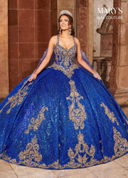 Glitter Cape Quinceanera Dress by Alta Couture MQ3073