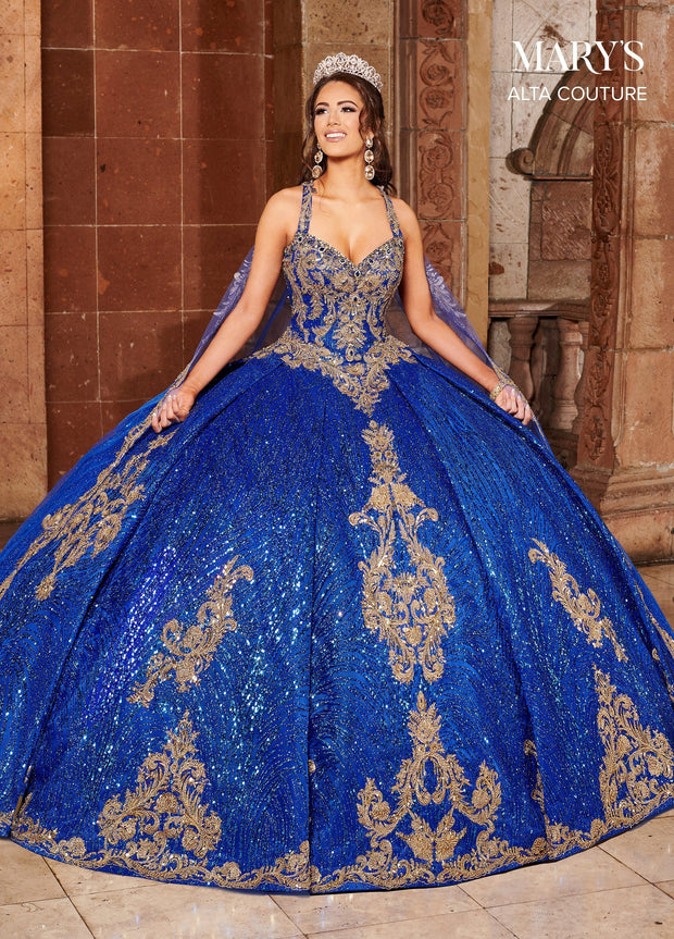Glitter Cape Quinceanera Dress by Alta Couture MQ3073