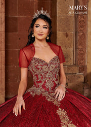 Glitter Cape Quinceanera Dress by Alta Couture MQ3073