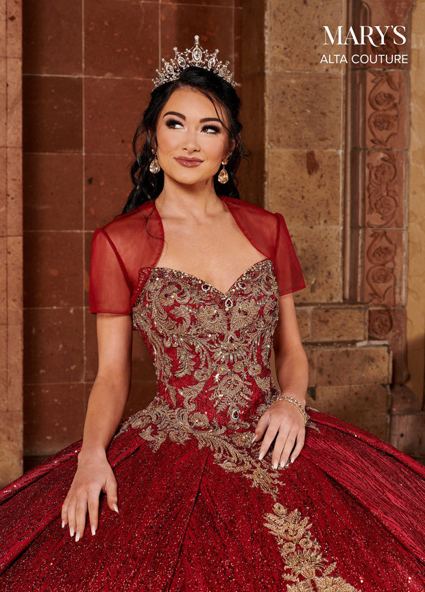 Glitter Cape Quinceanera Dress by Alta Couture MQ3073