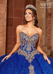 Glitter Cape Quinceanera Dress by Alta Couture MQ3073