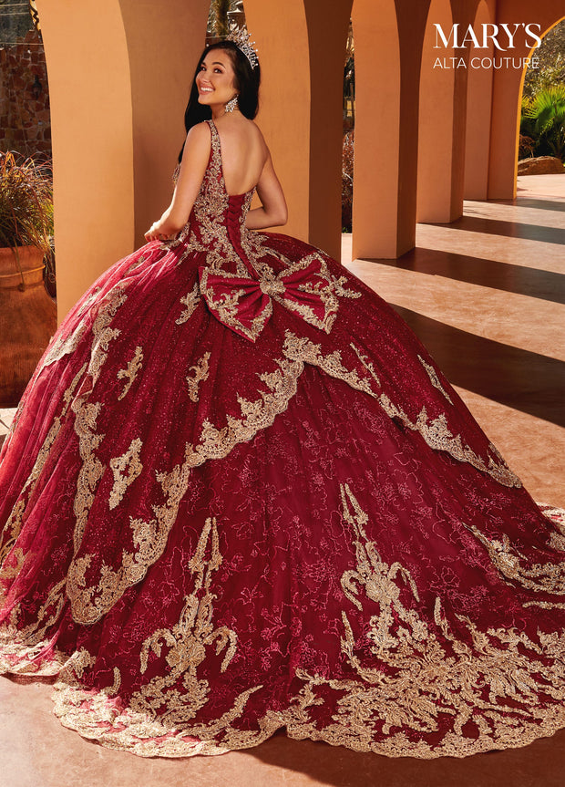Glitter Cape Quinceanera Dress by Alta Couture MQ3097