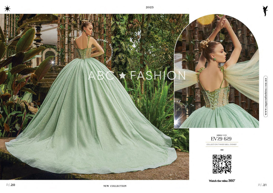 Glitter Cape Quinceanera Dress by Ragazza EV29-629