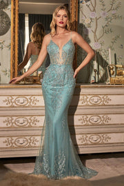 Glitter Corset Mermaid Dress by Cinderella Divine OC007