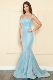Glitter Corset Mermaid Dress by Poly USA 8992