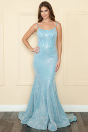 Glitter Corset Mermaid Dress by Poly USA 8992