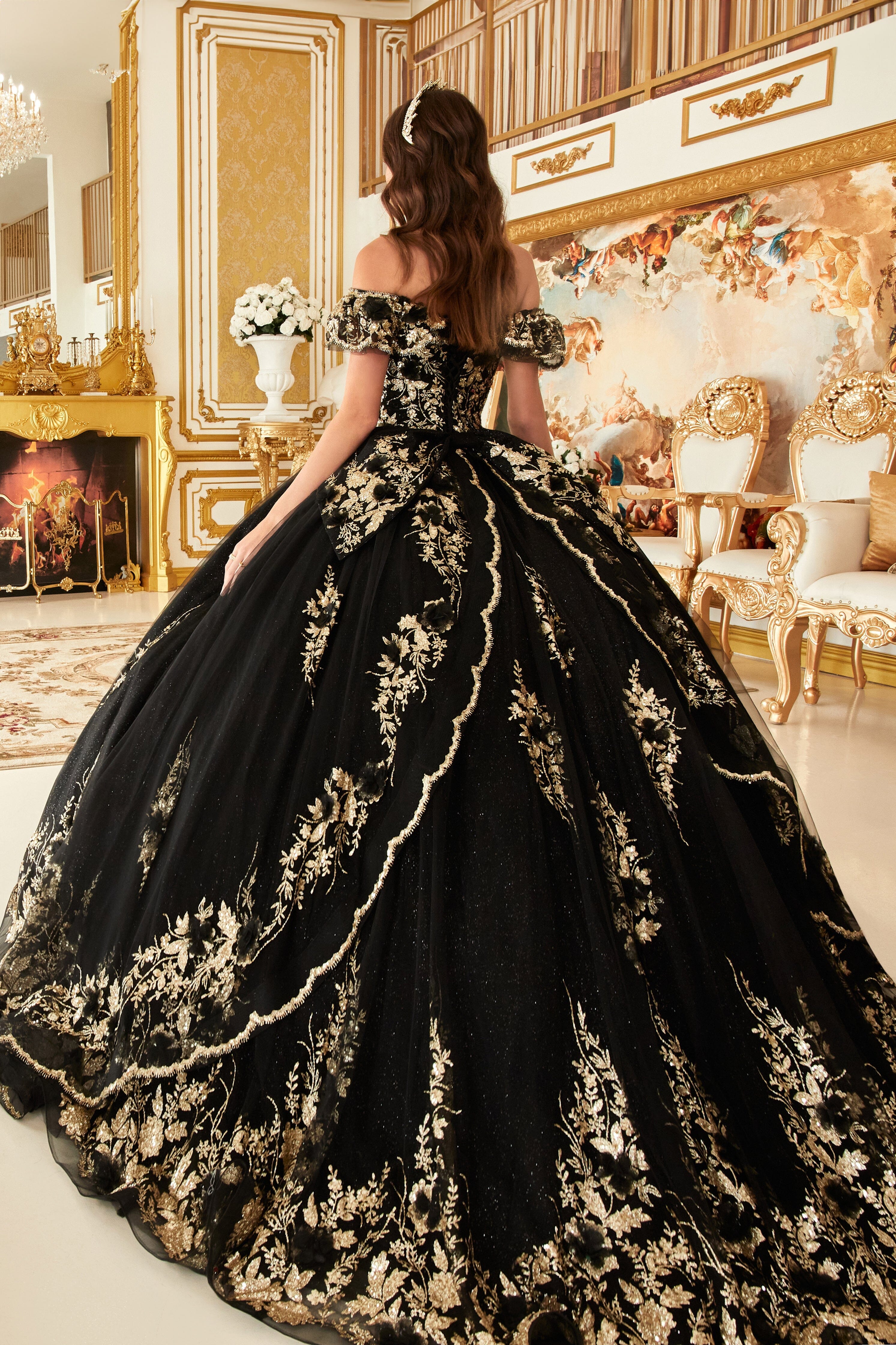 Ball gown glitter outlet