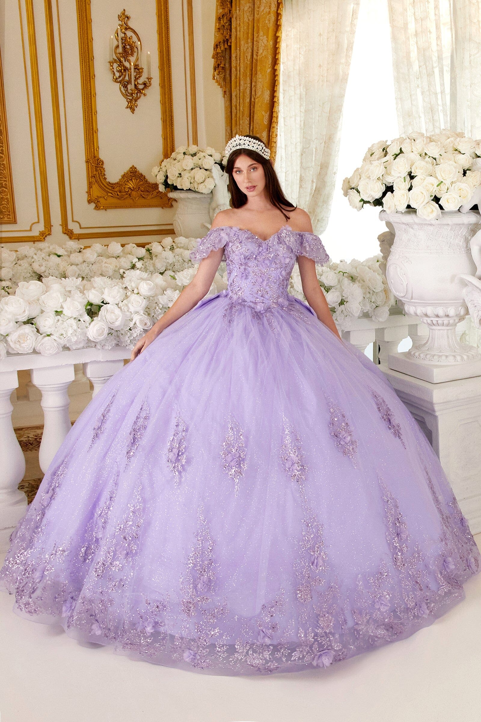Ladivine 15731 Off the Shoulder Quinceanera A-Line Ball Gown